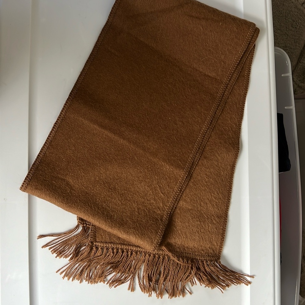 Artesanía Textil Brown Alpaca Scarf Made in Peru